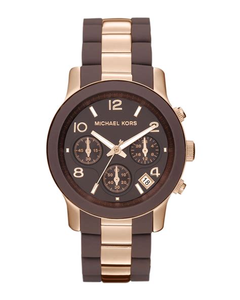 michael kors brown strap watch women's|Michael Kors silicone watch band.